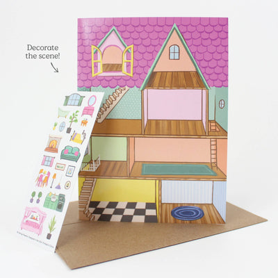 Dollhouse Sticker Scene Card
