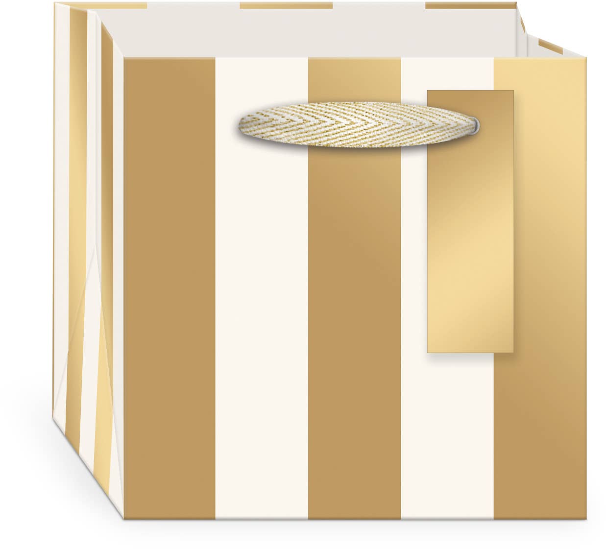Gold Stripe Cube Bag