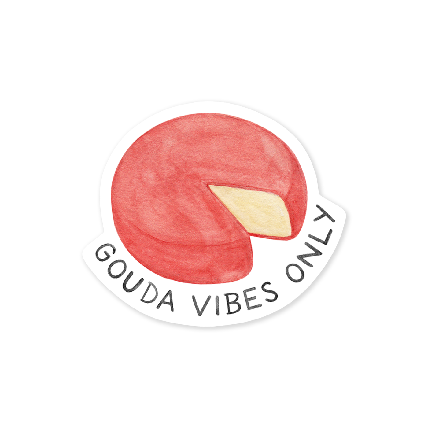 Gouda Vibes Only - Vinyl Sticker