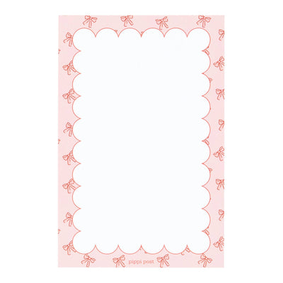 Pink Coquette Bows 4x6 Notepad