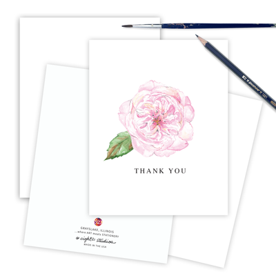 Peony Thank You Card