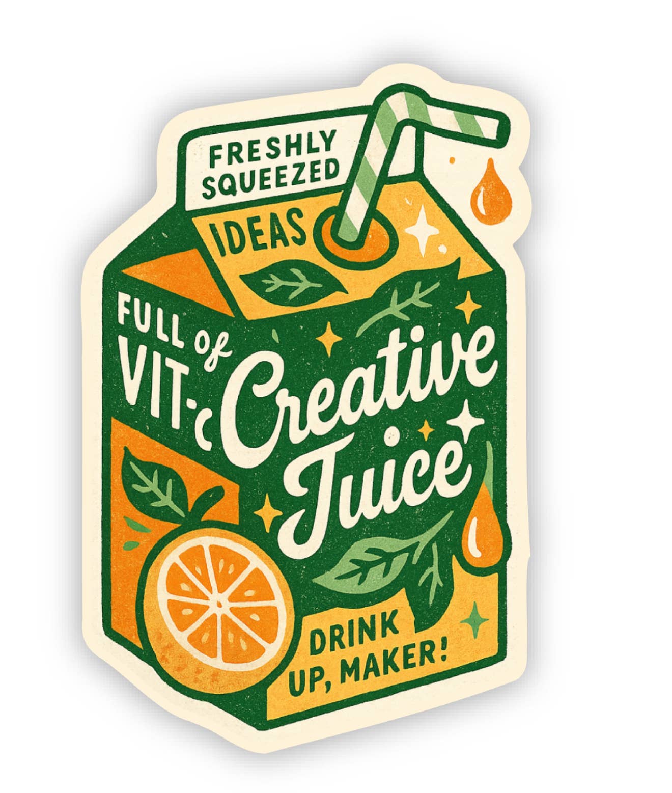 Drink Up, Maker! Creative Juice Sticker