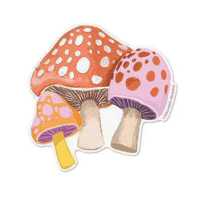 Trio of Mushrooms Vinyl Sticker