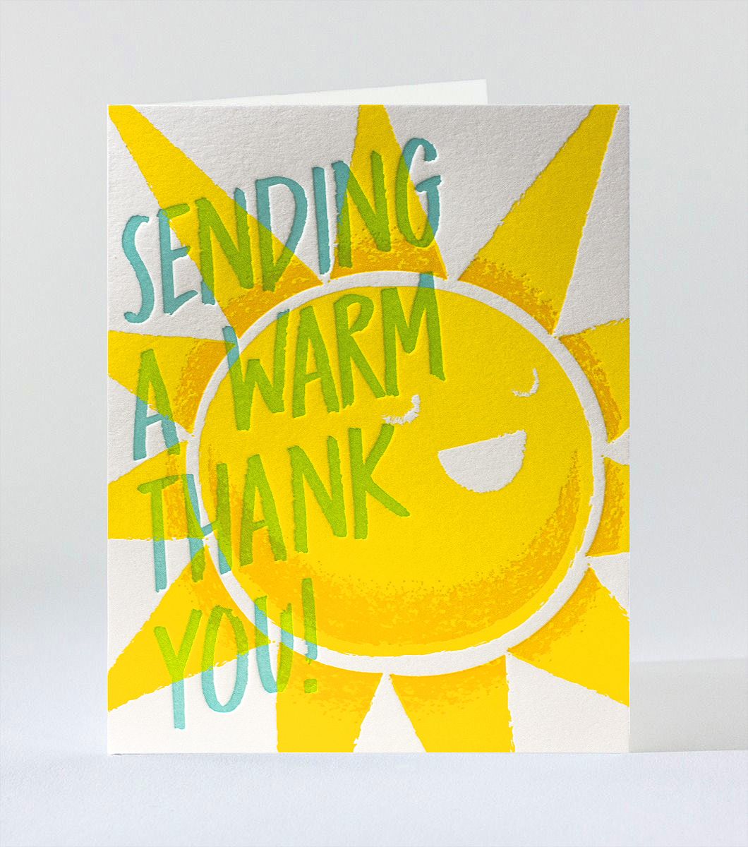 Warm Sunshine Thank You Card