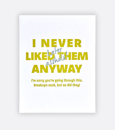 Never Liked Them Breakup Greeting Card