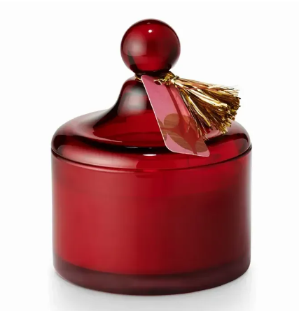 Mistletoe Memories Memory Lane Lidded Glass Candle