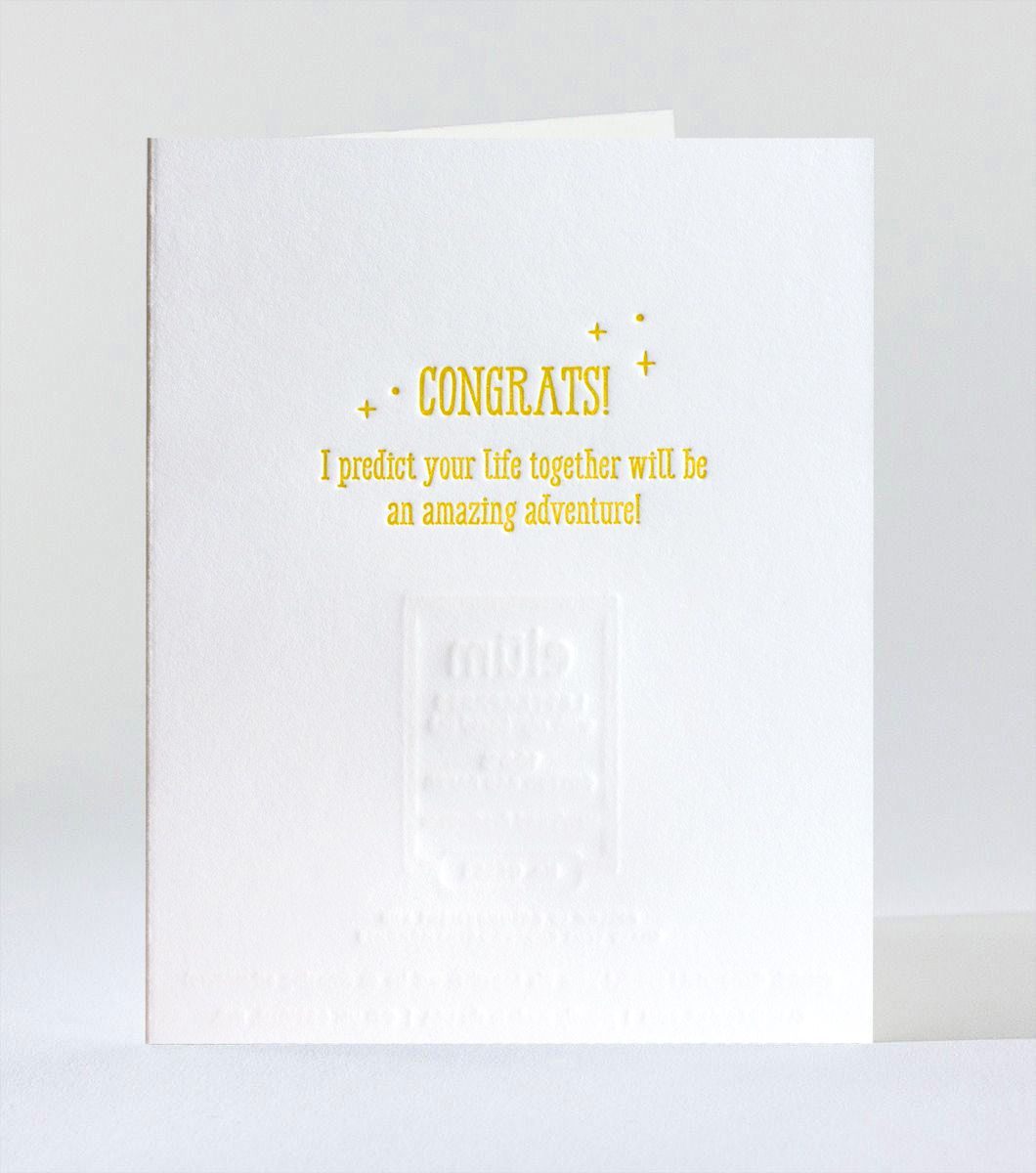 Newlywed Predictions Wedding Card