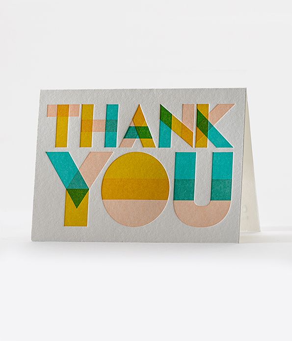 Colorful Type Thank You - Box of 6