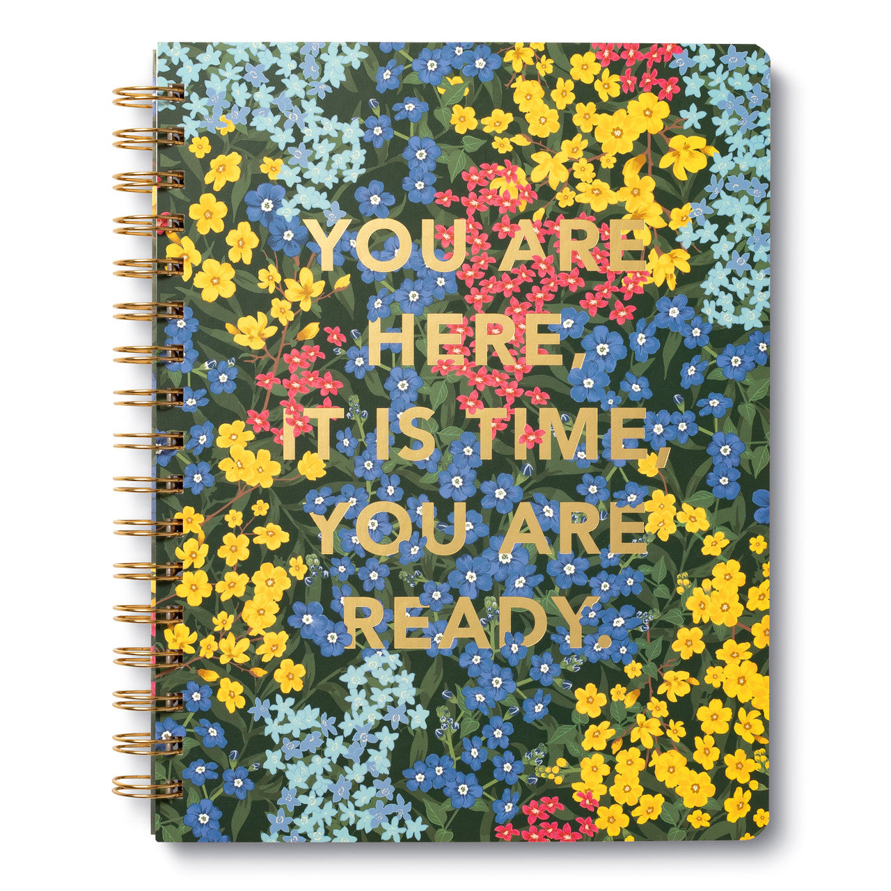 You are here, it is time, you are ready spiral notebook