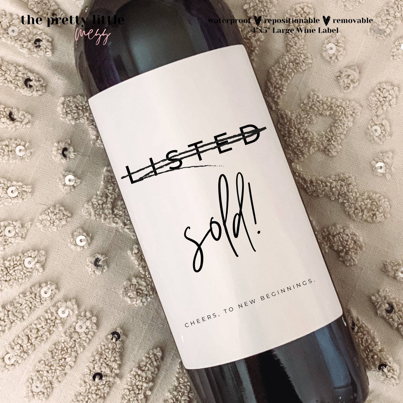 Housewarming Gift Wine Label, Sold!