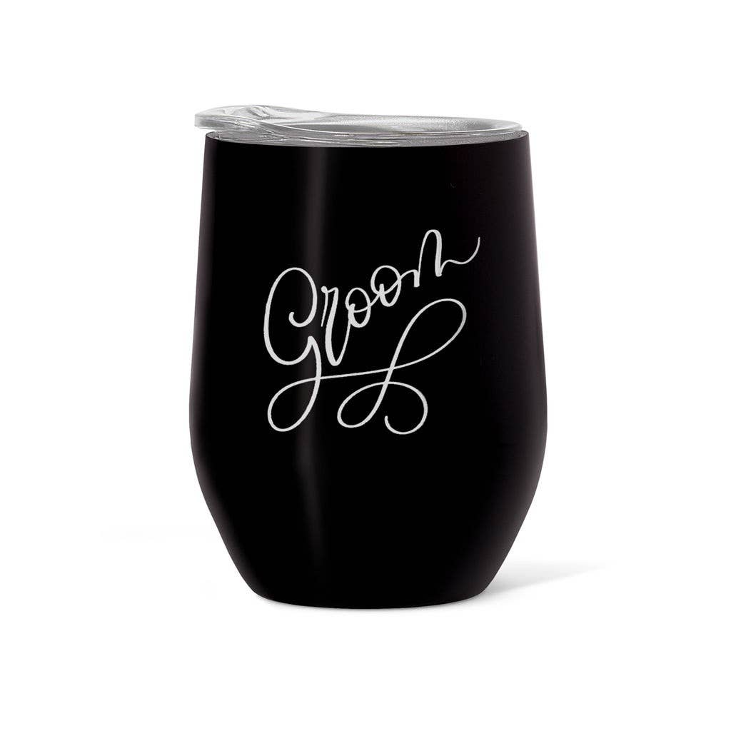 Stainless Steel Groom Wine & Coffee Tumbler