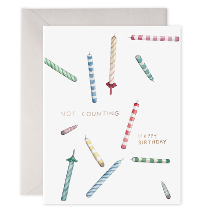 Not Counting Candles | Birthday Greeting Card: 4.25 X 5.5 INCHES