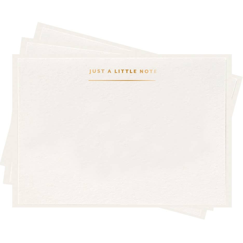 Just A Little Note Fancy Flat - Foil Box Set of 8 Stationery