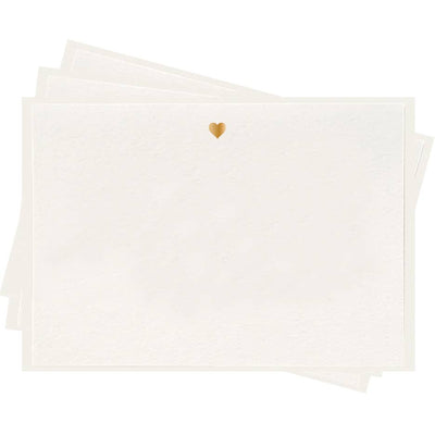 Heart Fancy Flat - Foil Box Set of 8 Stationery