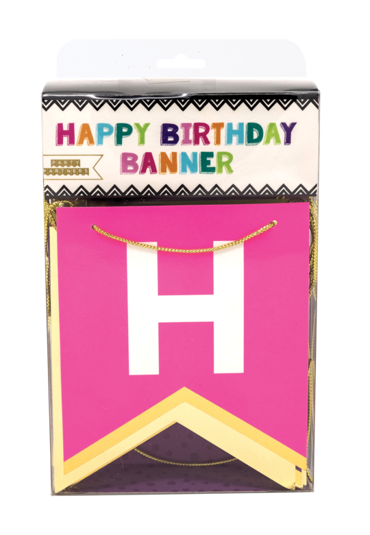 Bold and Bright Multi-Color Birthday Banner