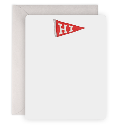 Hi Pennant Flat Notecard Set