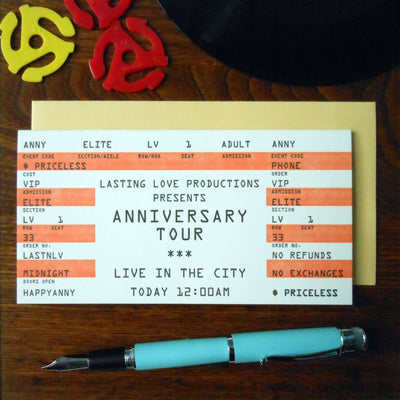 Anniversary Rock Ticket Greeting Card