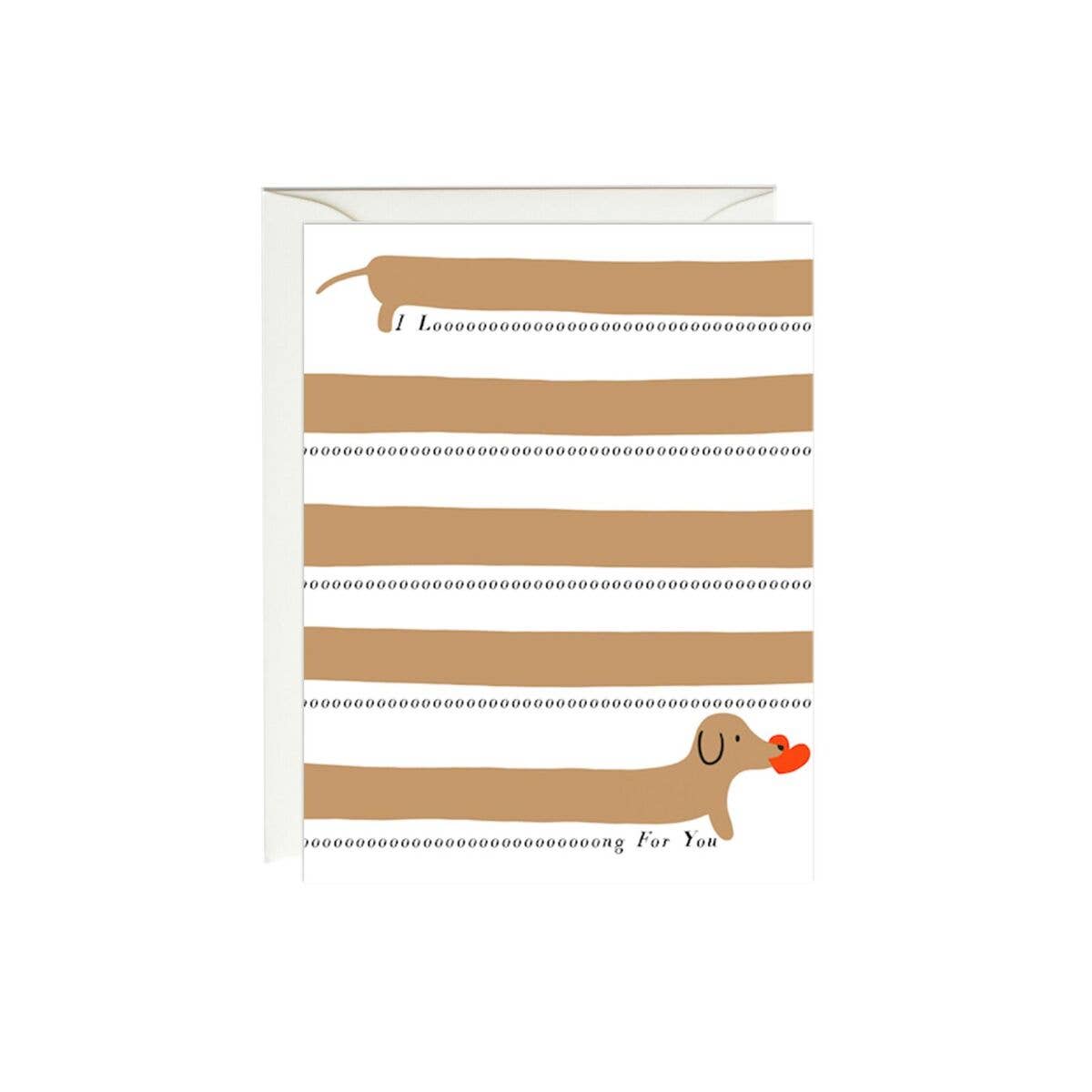 Long for You Dachshund Card