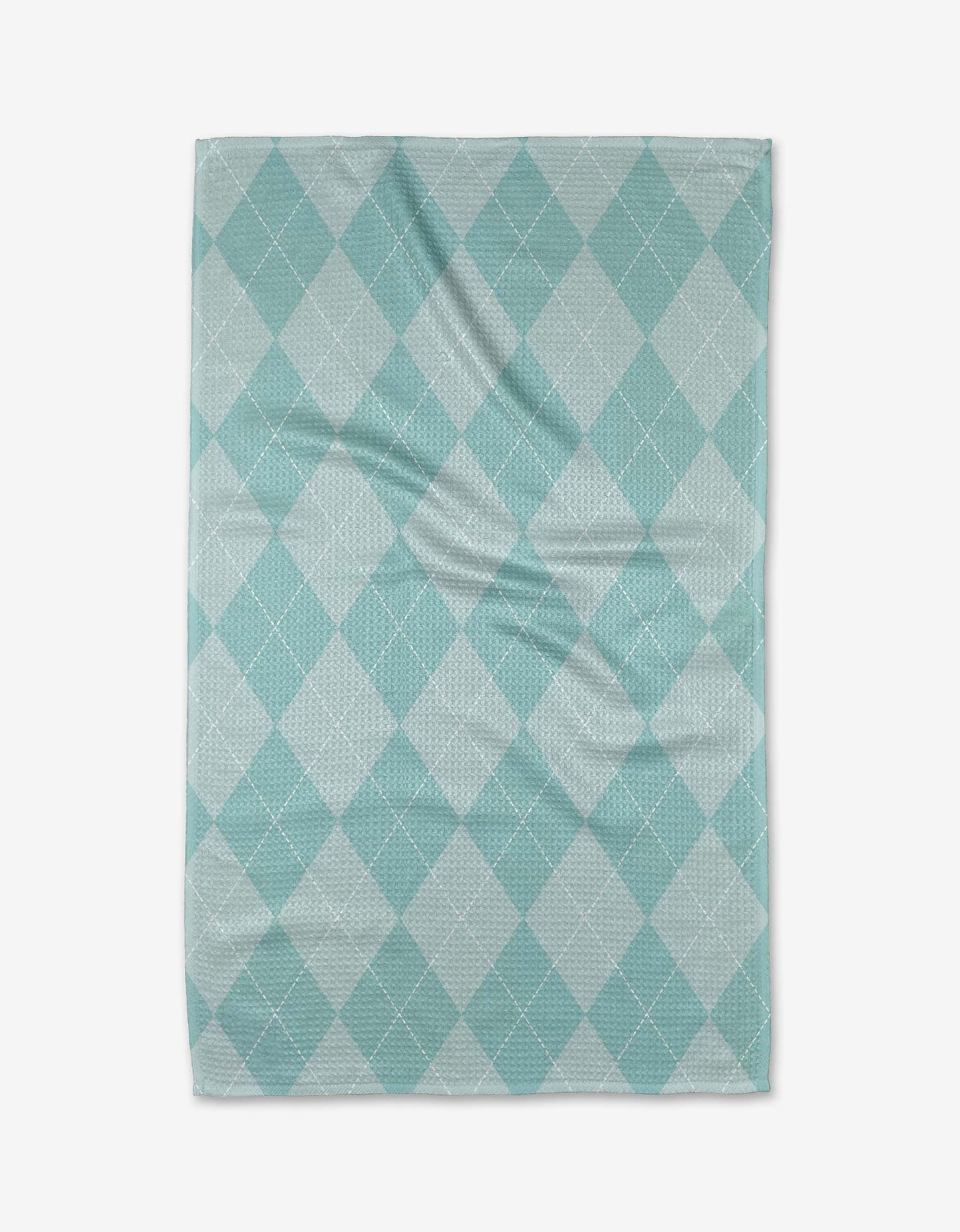 Robins Egg Argyle Kitchen Towel