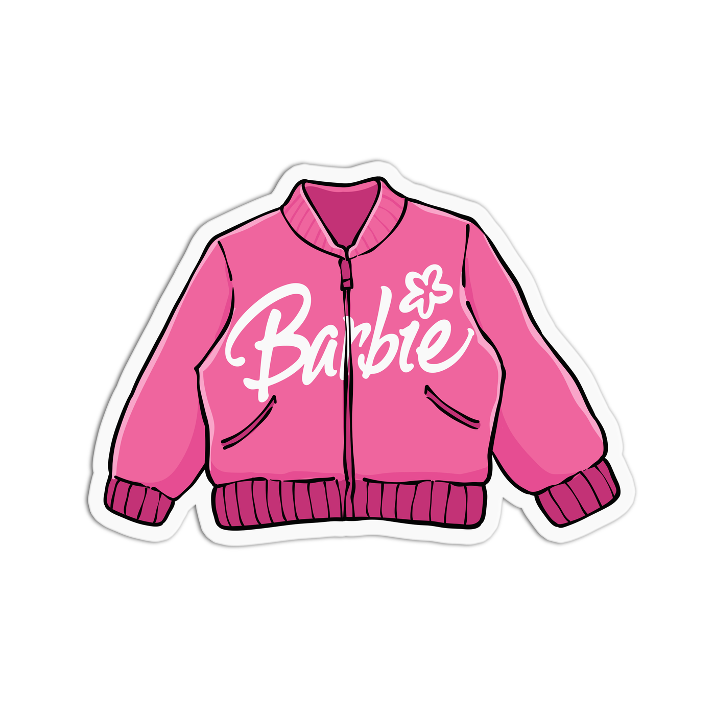 Barbie Jacket Vinyl Textured Sticker