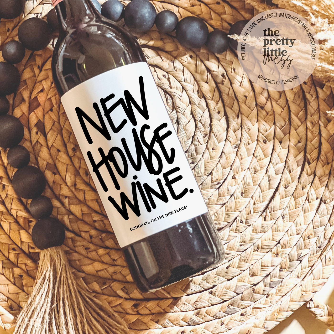 Housewarming Gift Wine Label, New House Wine