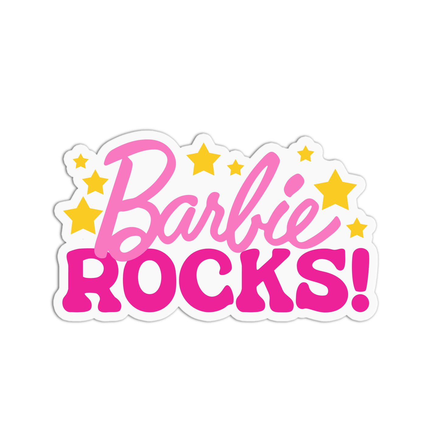 Barbie Rocks! Textured Sticker