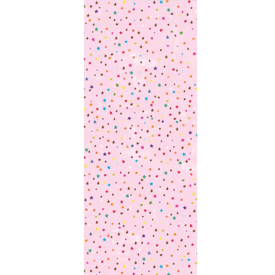 Pattern Gift Tissue - Pink Stars, 4 sheets