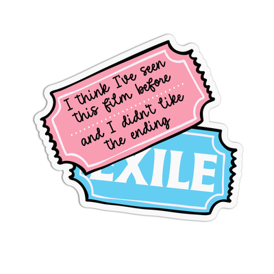 Taylor Swift Exile Song Lyrics Vinyl Textured Sticker