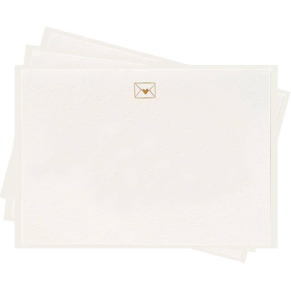 Envelope Fancy Flat - Foil Box Set of 8 Stationery