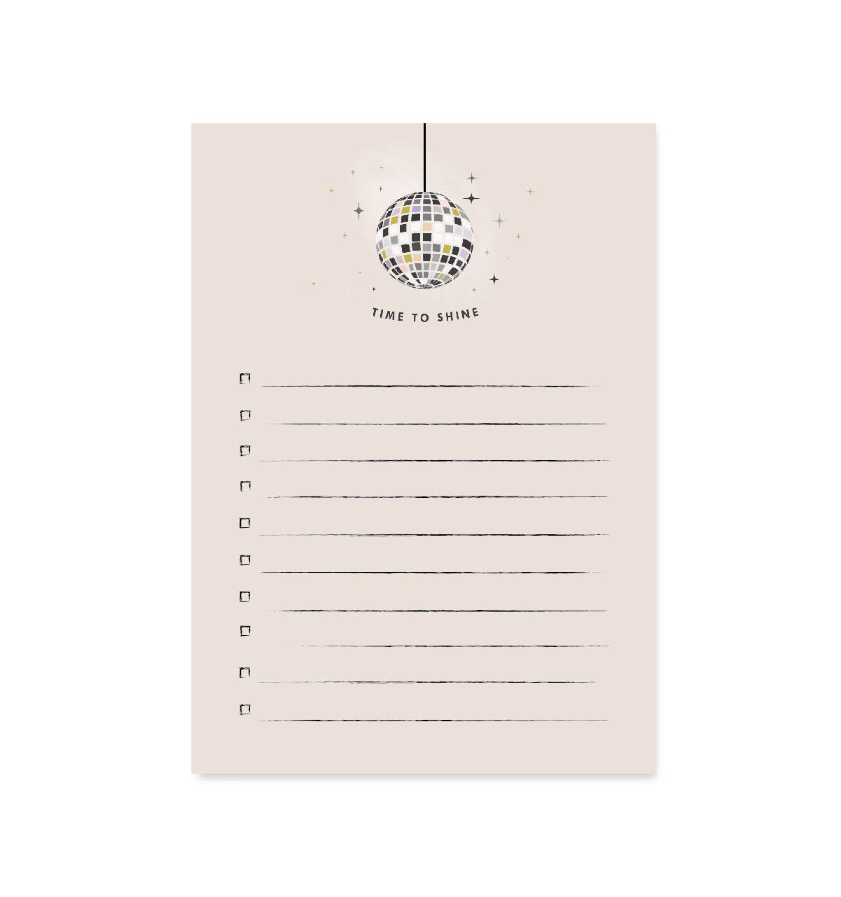 Time to Shine! Disco Ball Notepad