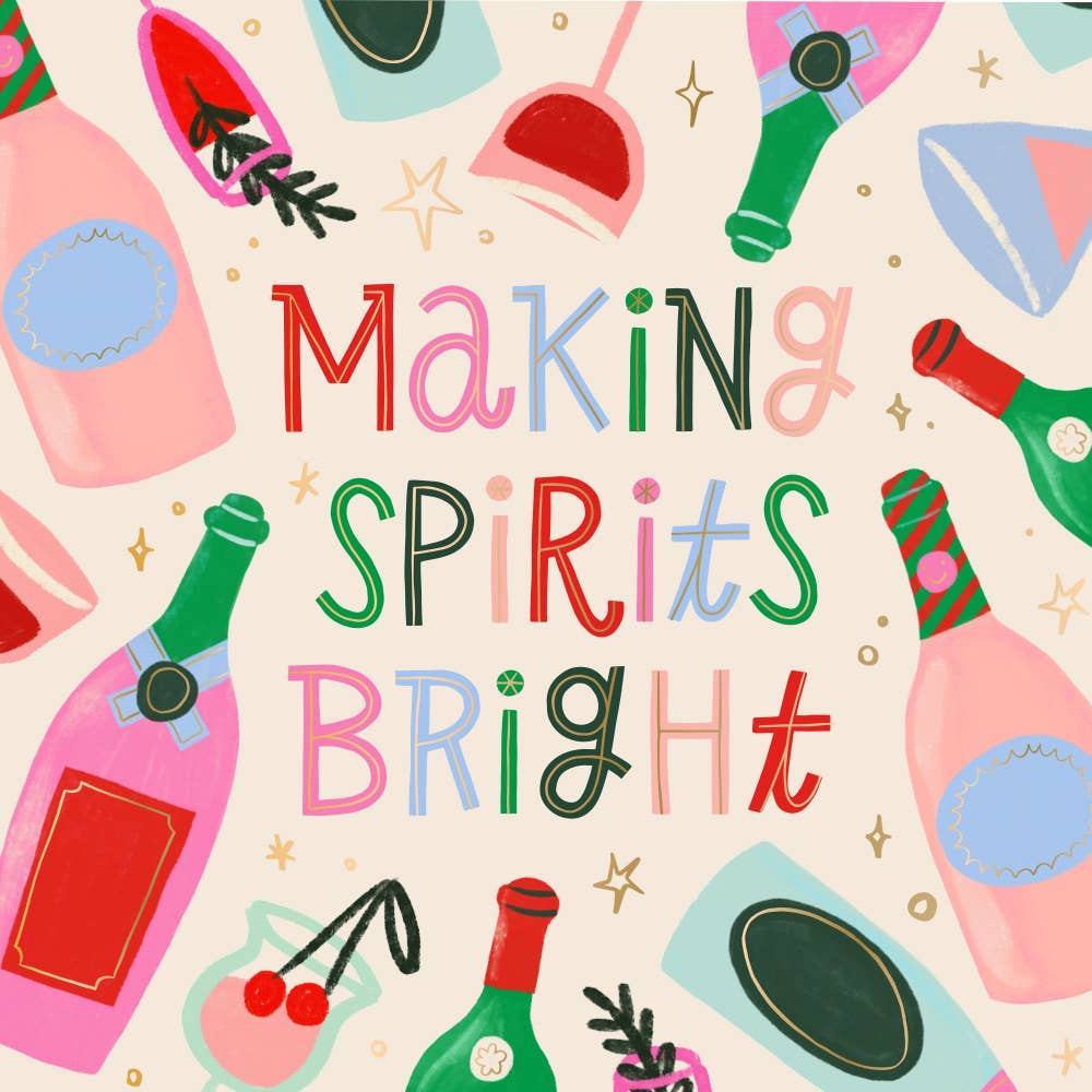 Spirits Bright Holiday Cocktail Napkins