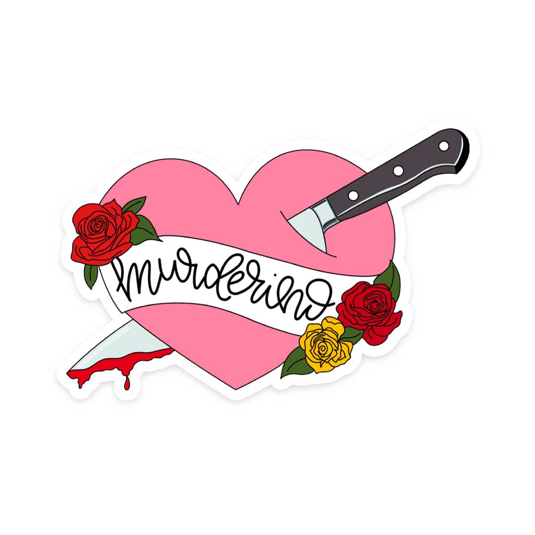 My Favorite Murder Murderino Heart Sticker