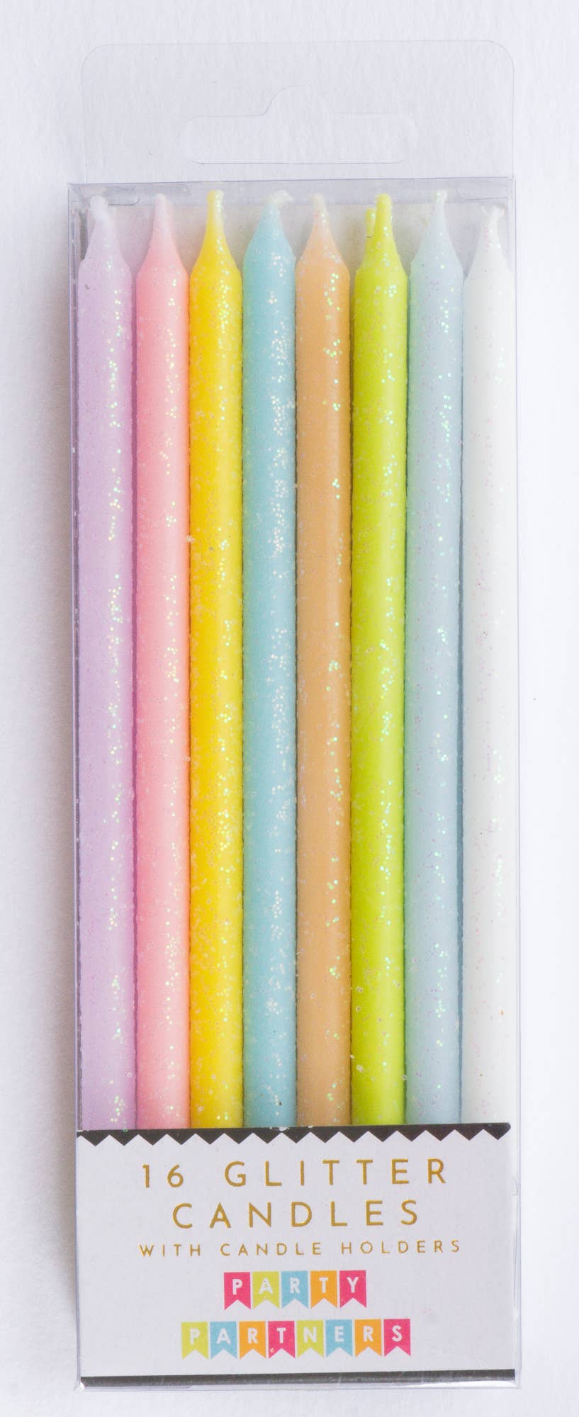 Tall Pastel Rainbow Gradient Candle Set
