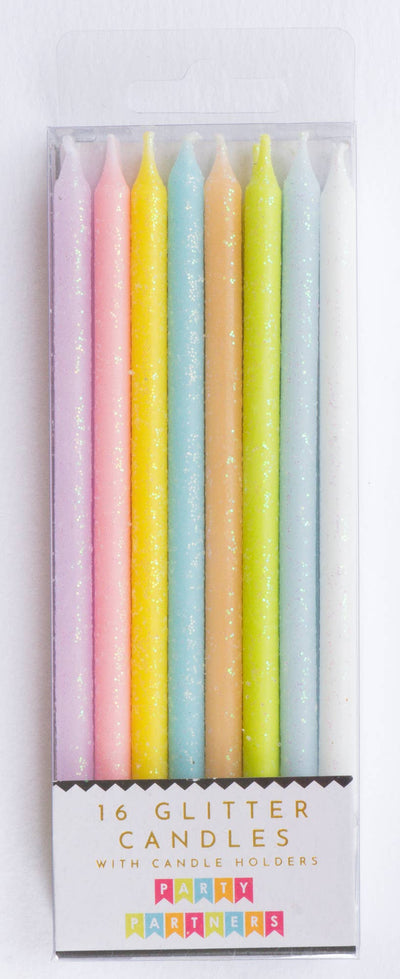 Tall Pastel Rainbow Gradient Candle Set