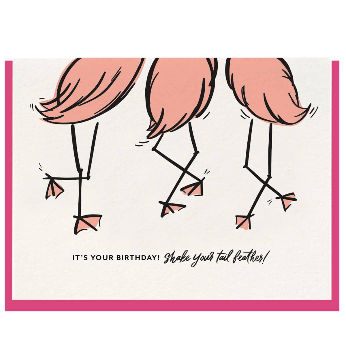 Tail Feather - Letterpress Birthday Card