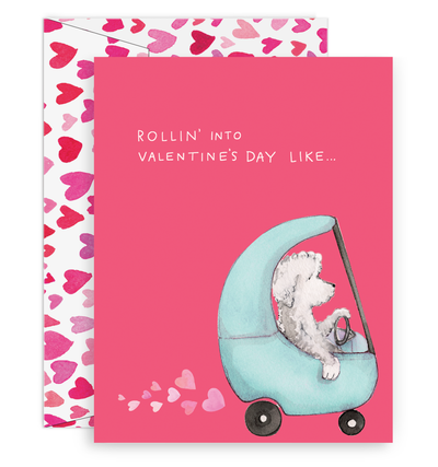 Rollin' | Valentine's Day Kids Classroom Cards Set