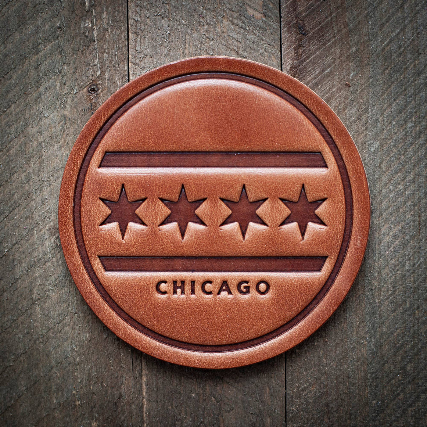 Chicago Stars Leather Coaster