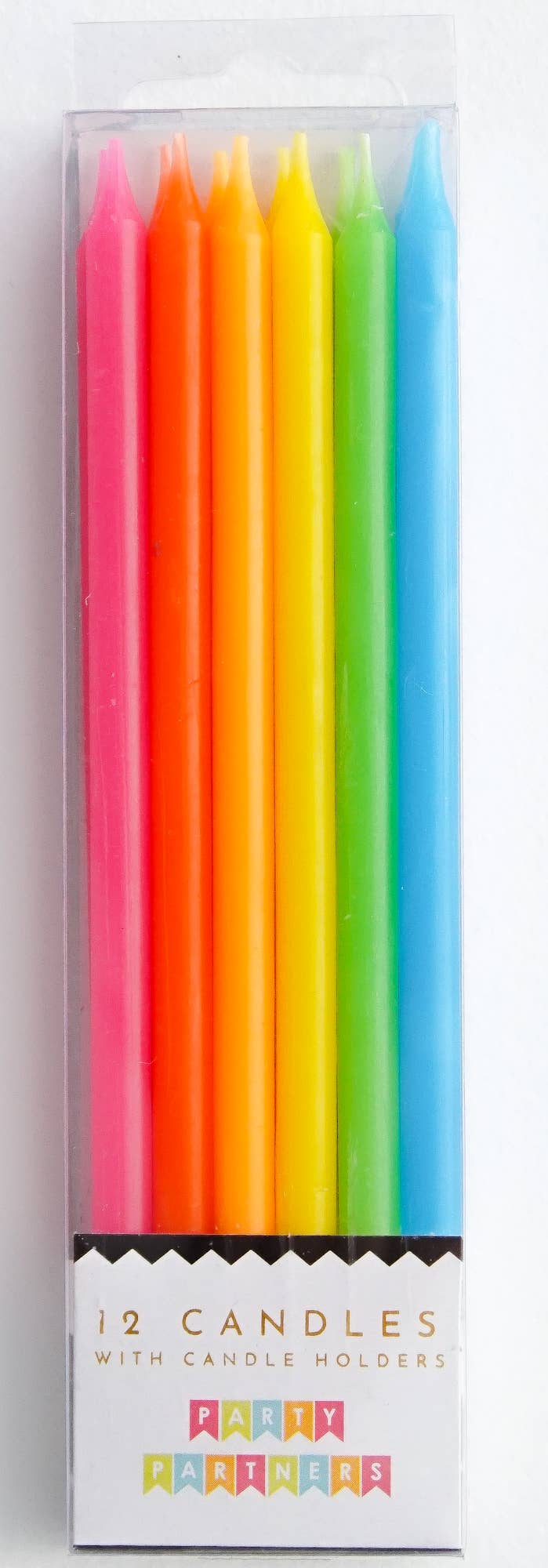 Neon Rainbow Gradient Candle Set