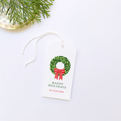 Happy Holidays Personalized Gift Tag