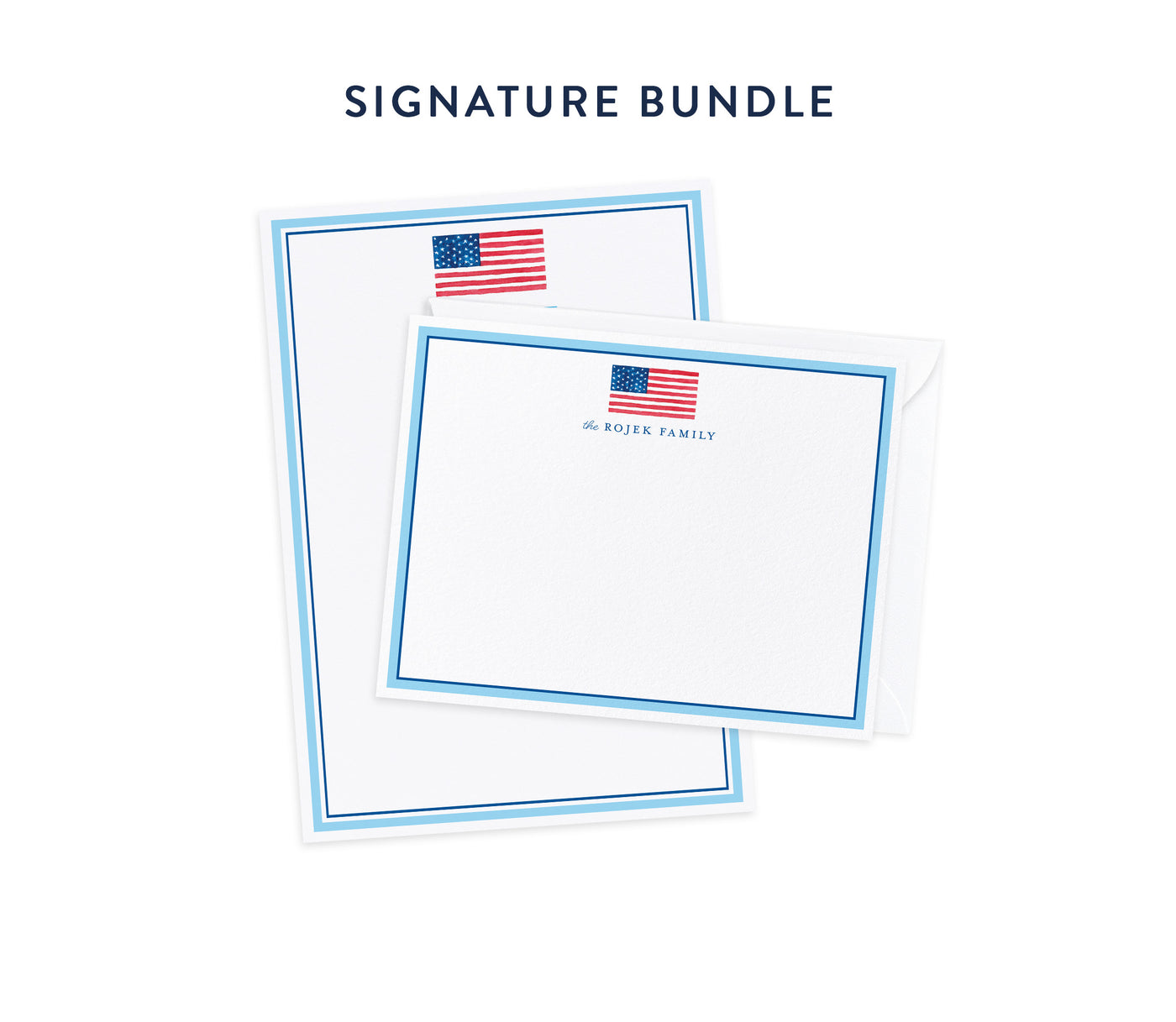 USA Flag Stationery Bundle