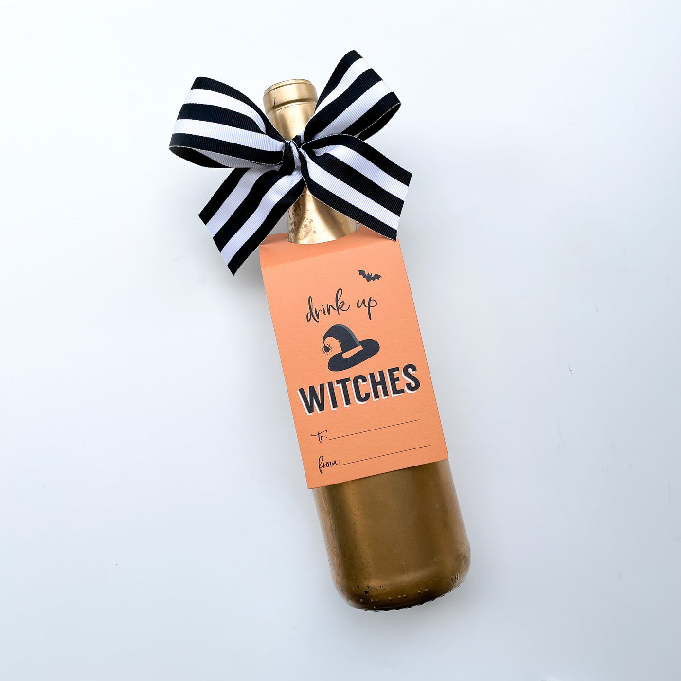 Drink Up Witches Bottle Tag