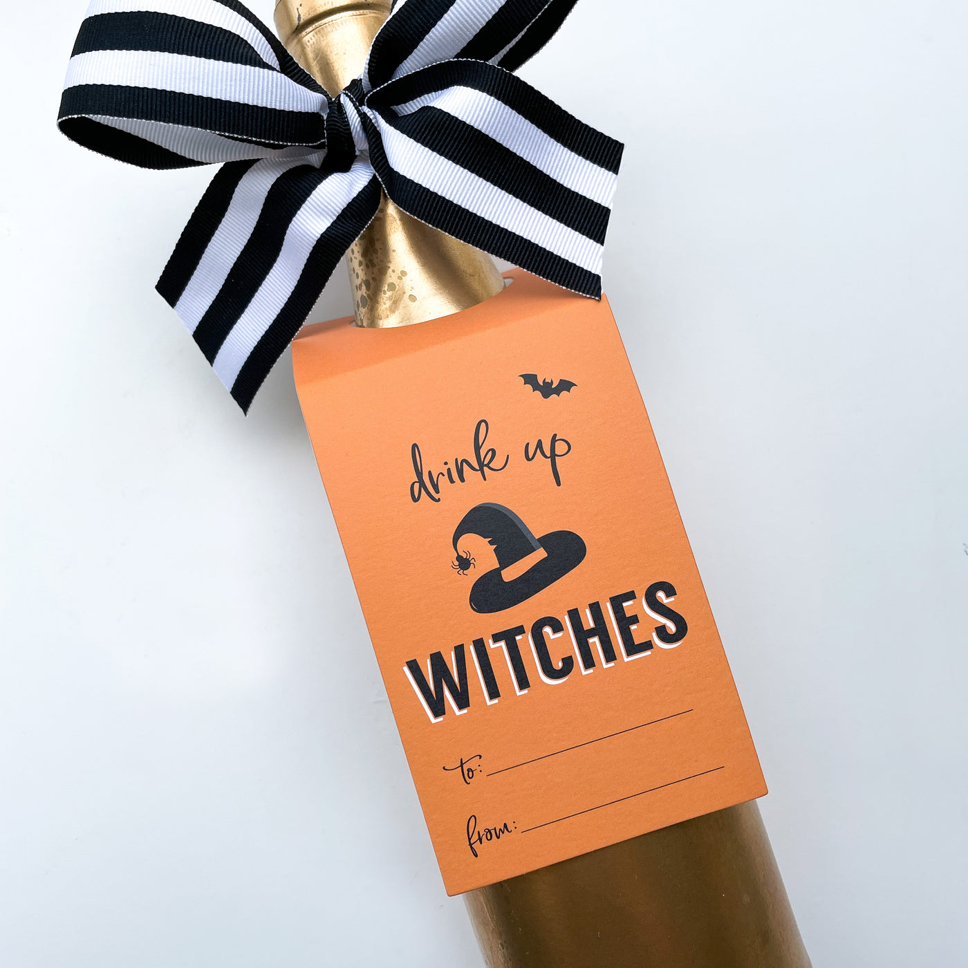 Drink Up Witches Bottle Tag