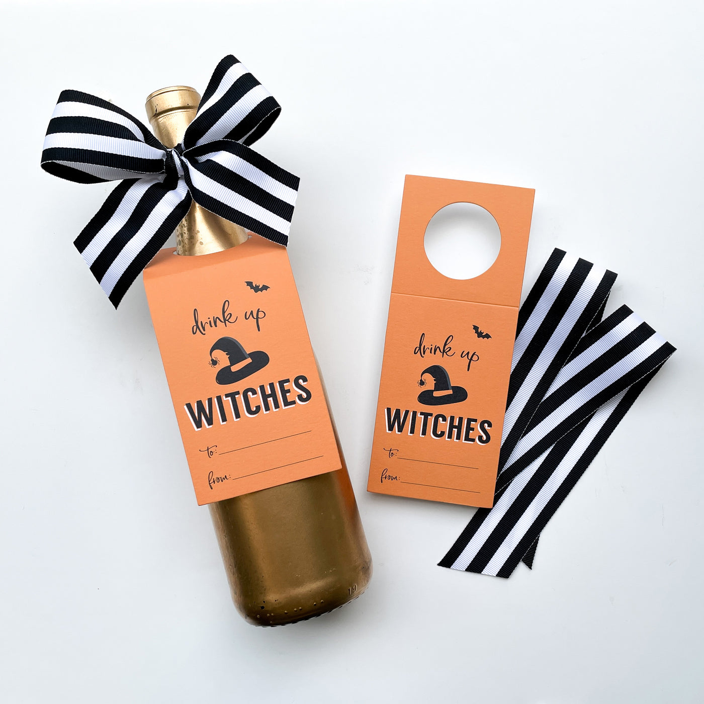Drink Up Witches Bottle Tag