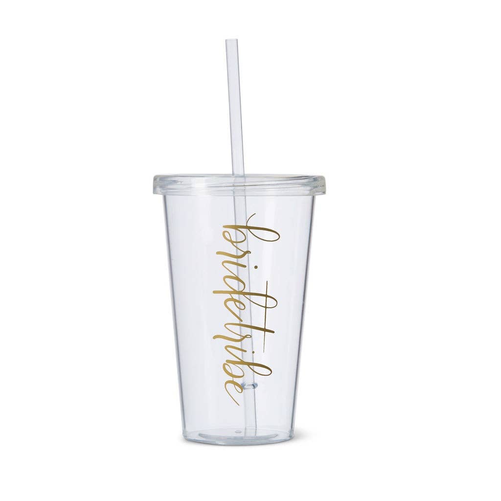 Bride Tribe Drink Tumblers with Lids/Straws