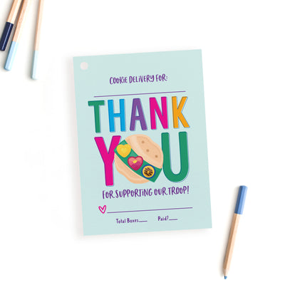 Girl Scout Cookie - 10 Thank You Tags