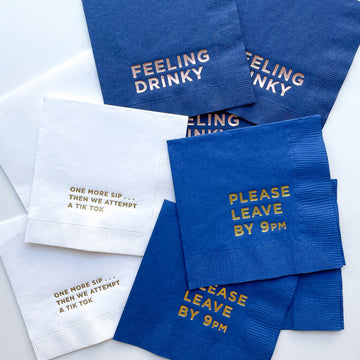 Foil Pressed Cocktail Napkins