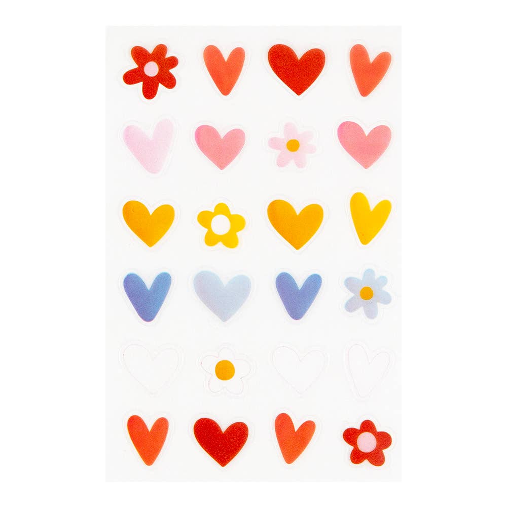 Hearts & Flowers Stickers