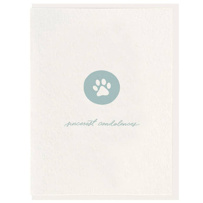 Pet Condolences - Letterpress Pet Sympathy Greeting Card