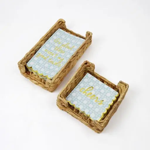 Natural Woven Guest Towel Tray