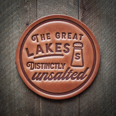 Great Lakes Unsalted Leather Coaster